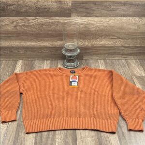 GAP Women's Warm Orange Crew Neck Sweater
